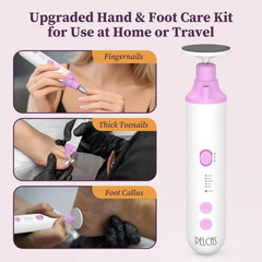 Pelcas 5-speed nail drill adapts from natural nails to thick nails.
