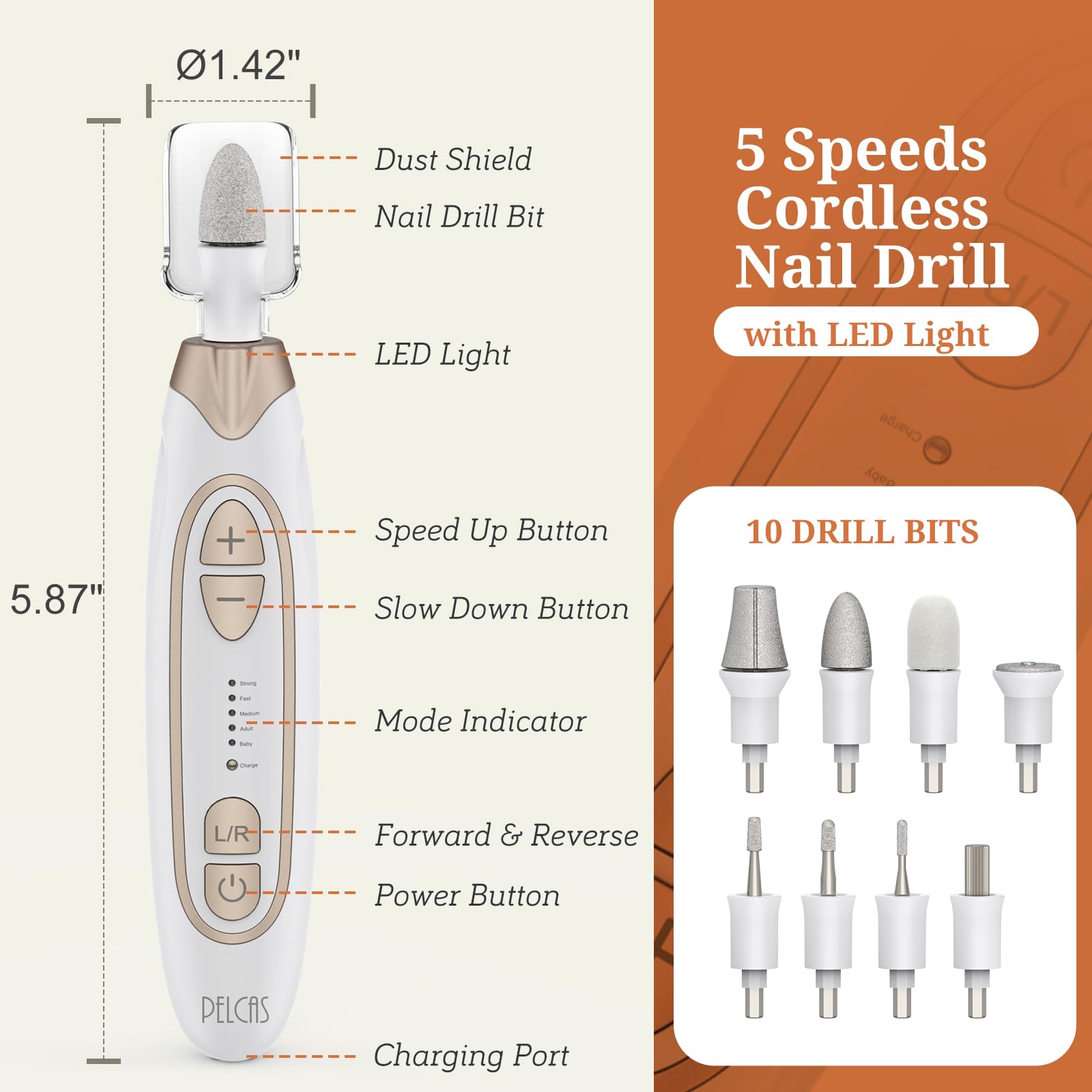 Pelcas 8-in-1 nail drill kit makes at-home manicures easier.