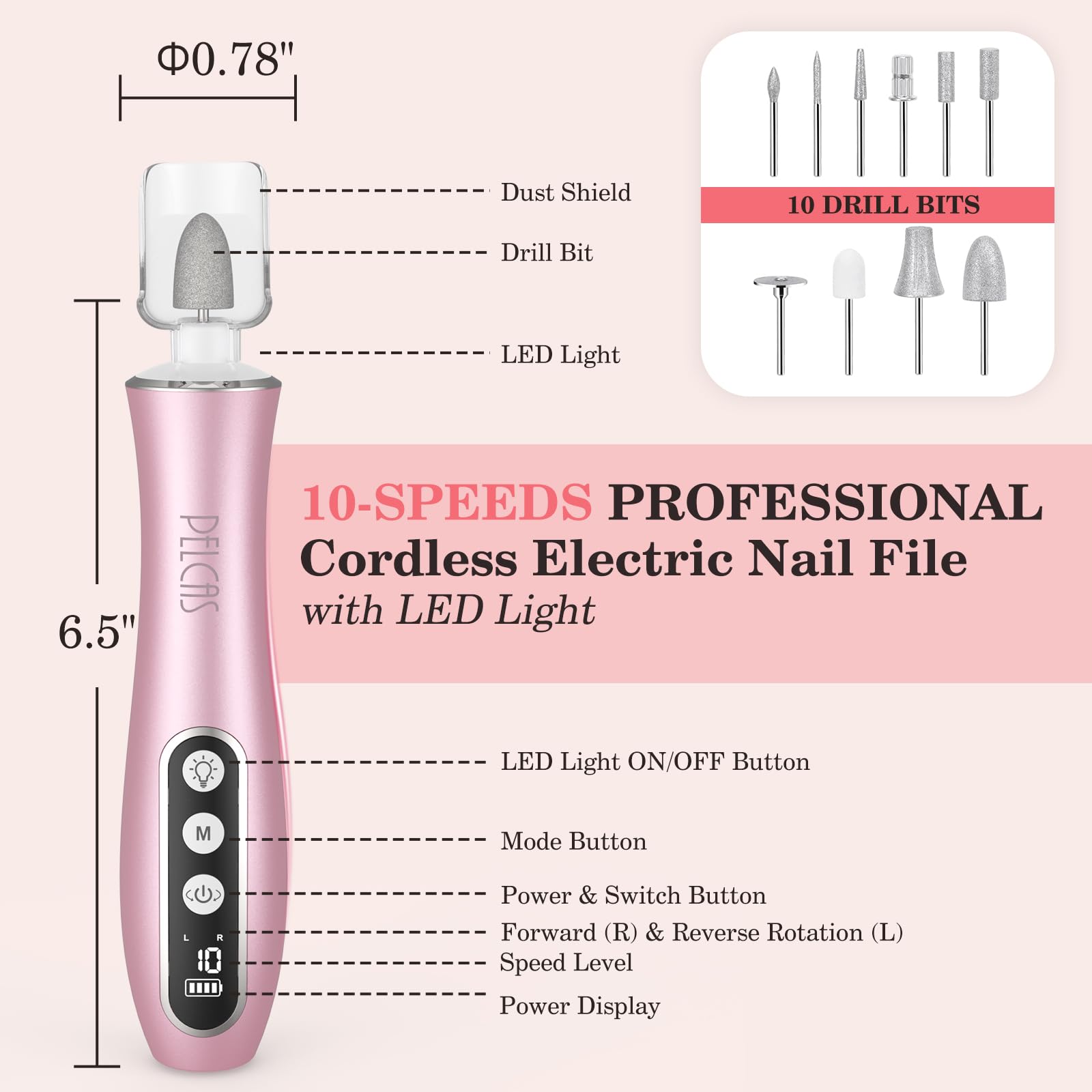 PELCAS dust shield and cleaning brush minimize dust during polishing.