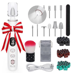 PEL CAS electric nail file with LED light for precise at-home manicures.