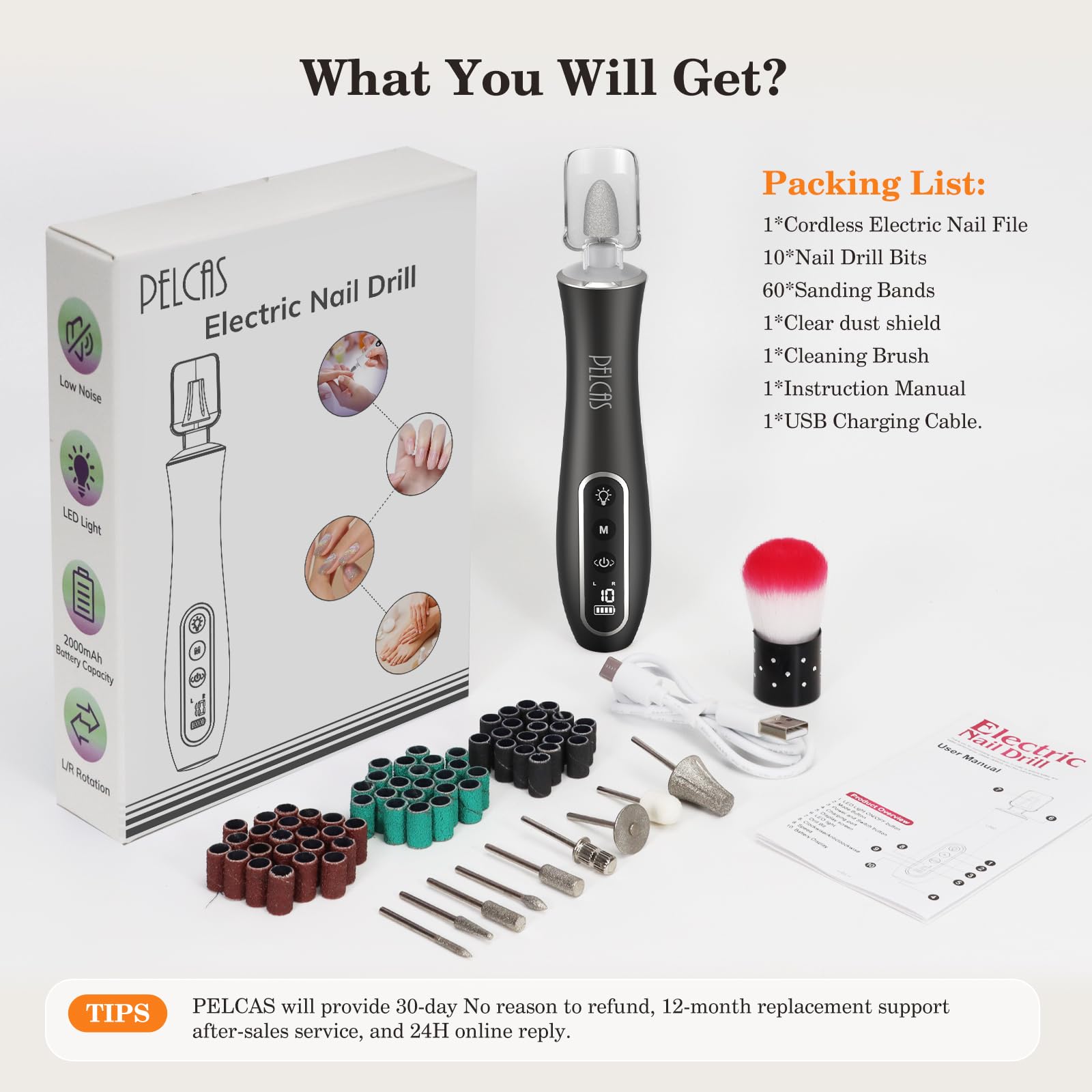 PEL CAS USB charging cable enables cordless use anywhere.