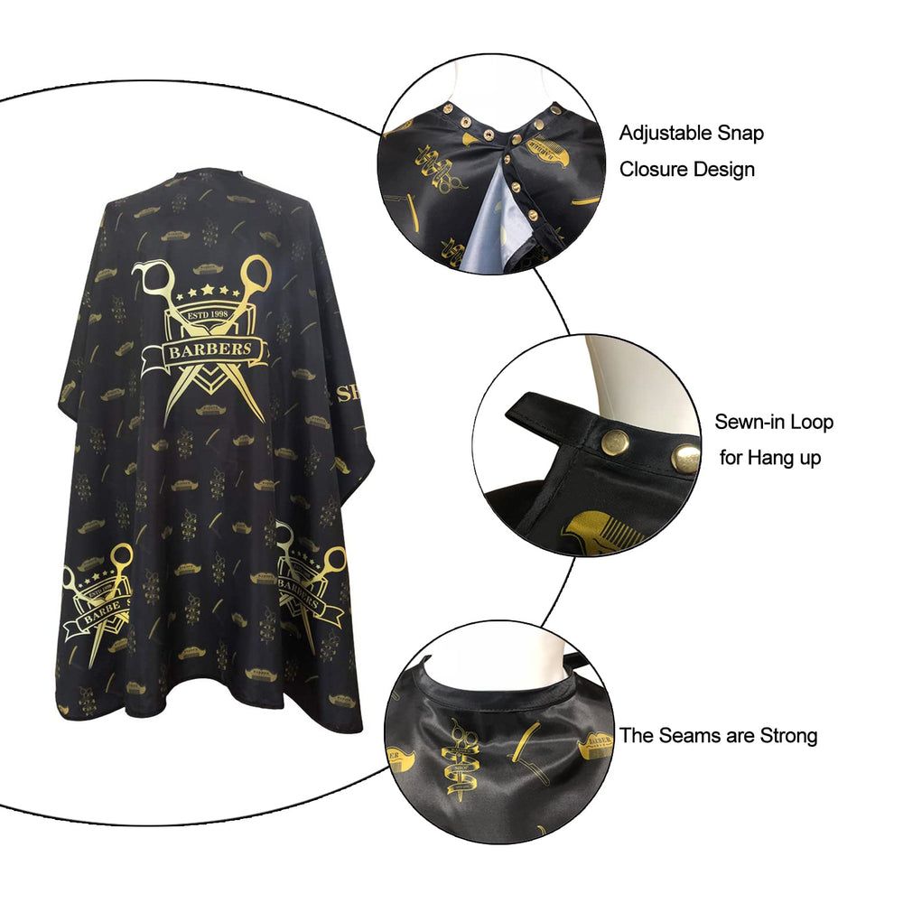 Pelocapa barber cape wide coverage for complete protection during styling.
