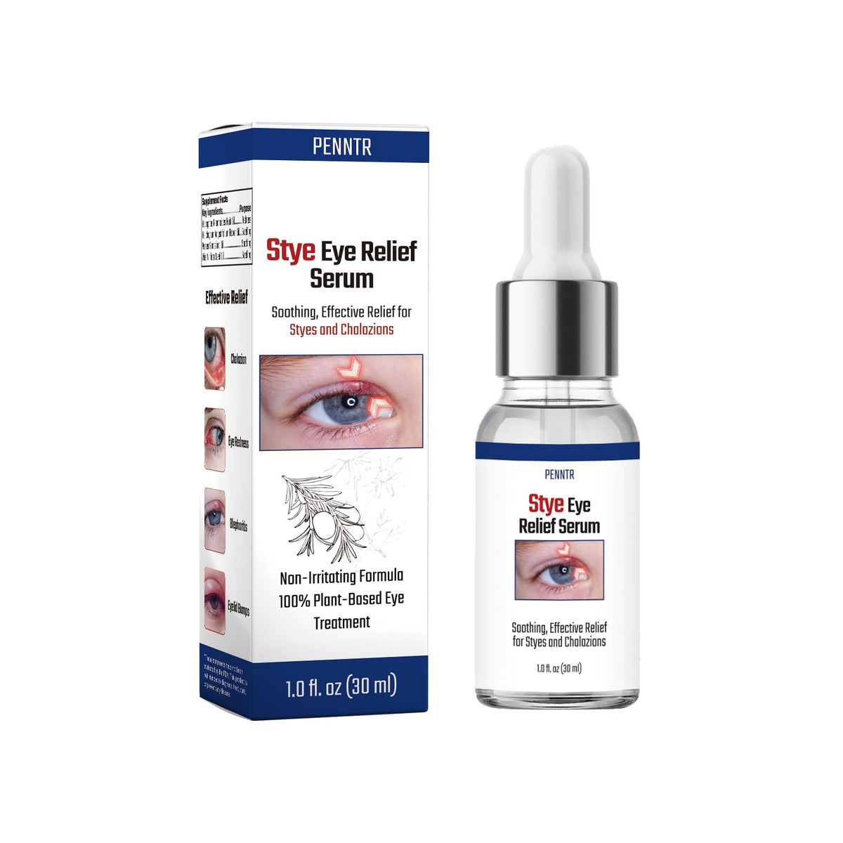 PENNTR Stye Eye Serum packaging shows natural formula for eyelid care