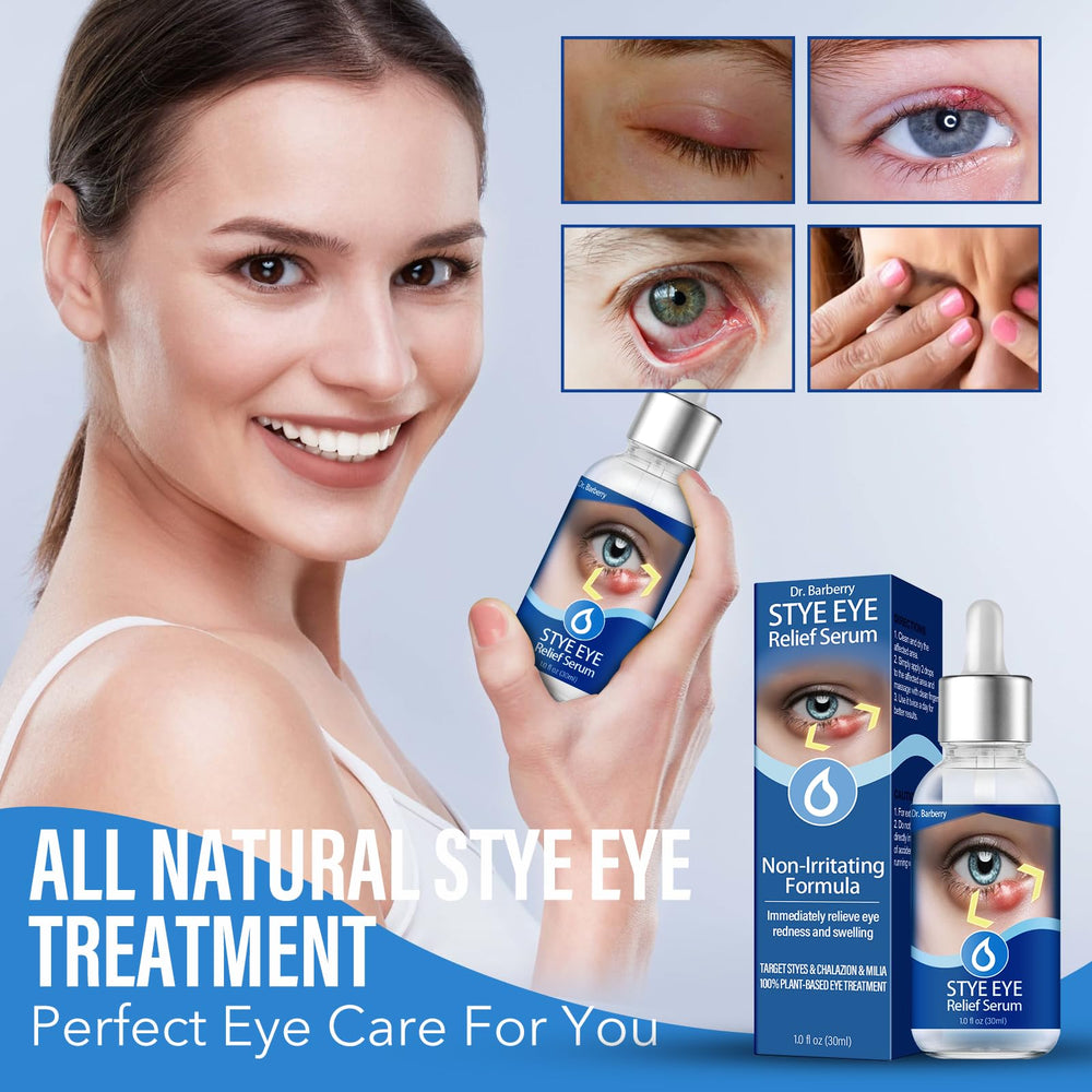 PENNTR Stye Eye Treatment dropper poised for precise two-drop application.