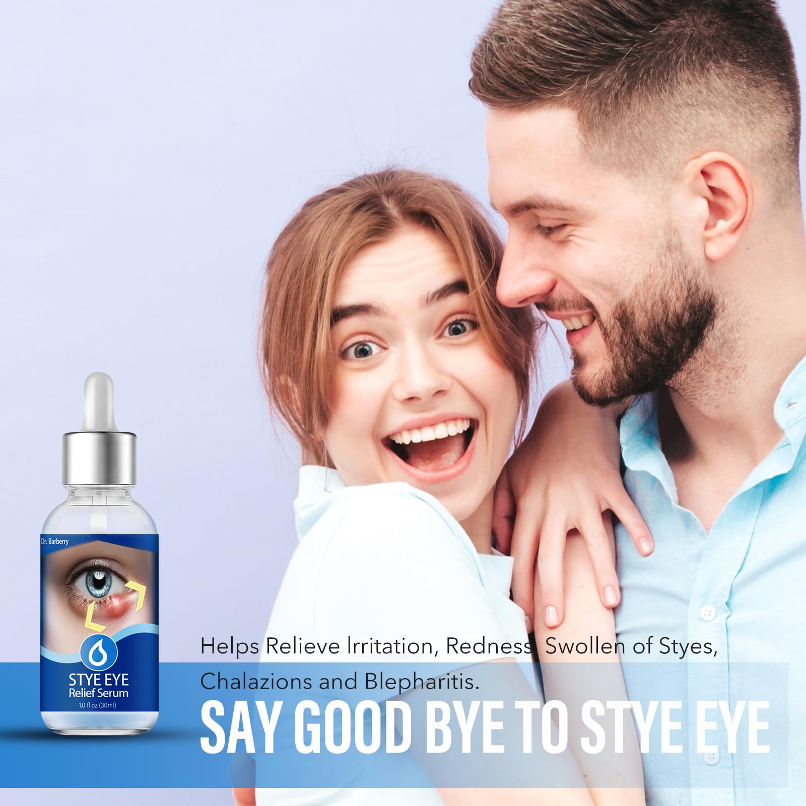 PENNTR Stye Eye Treatment applied to irritated eyelids for gentle care.
