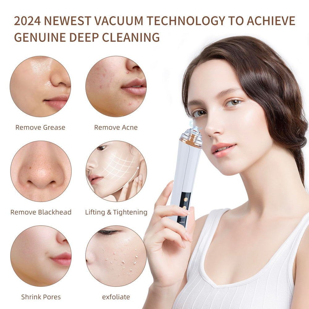 PENSVOX Blackhead Remover with six probes enables targeted skin care for various concerns.