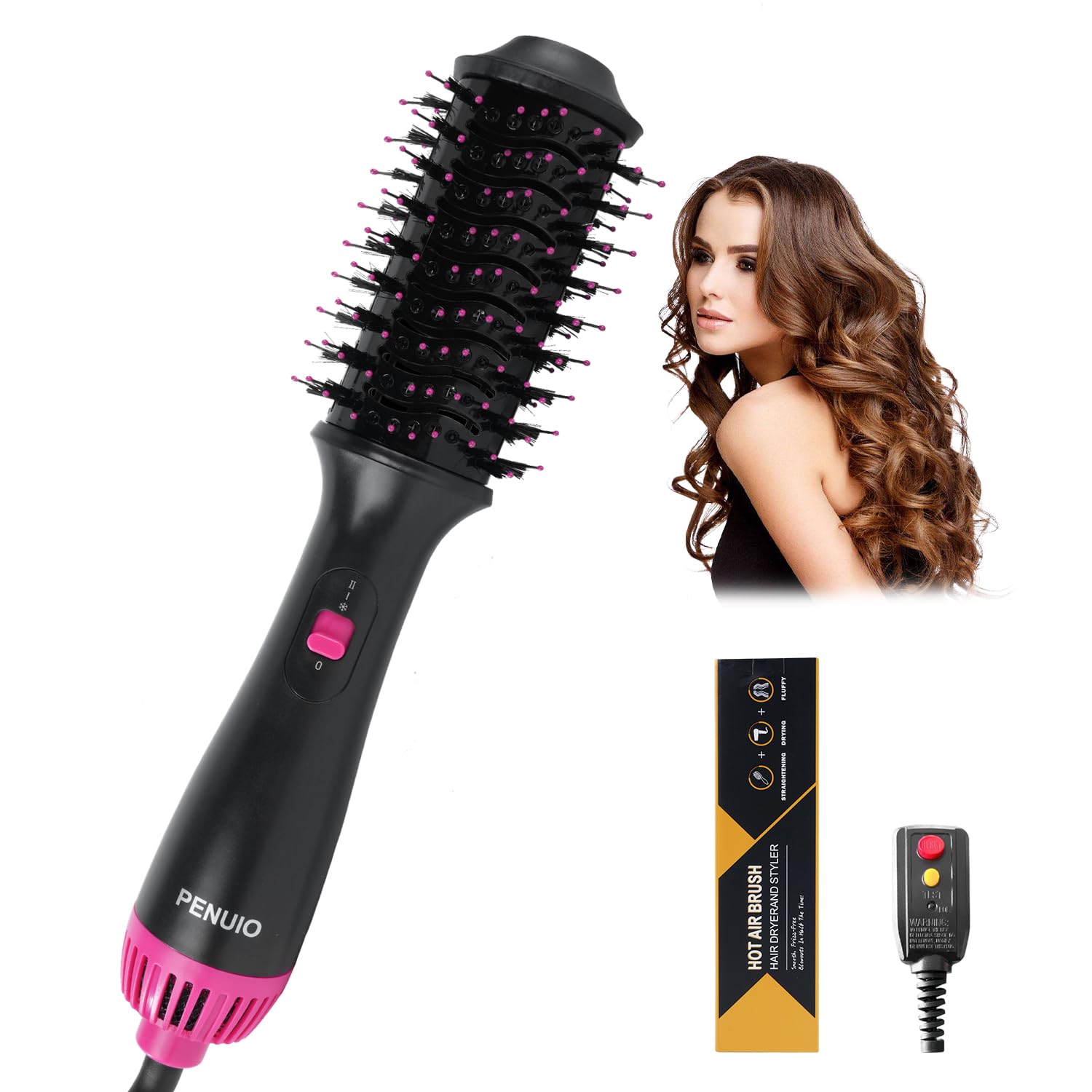 PENUIO hair-dryer-brush compact for fast on-the-go blowouts