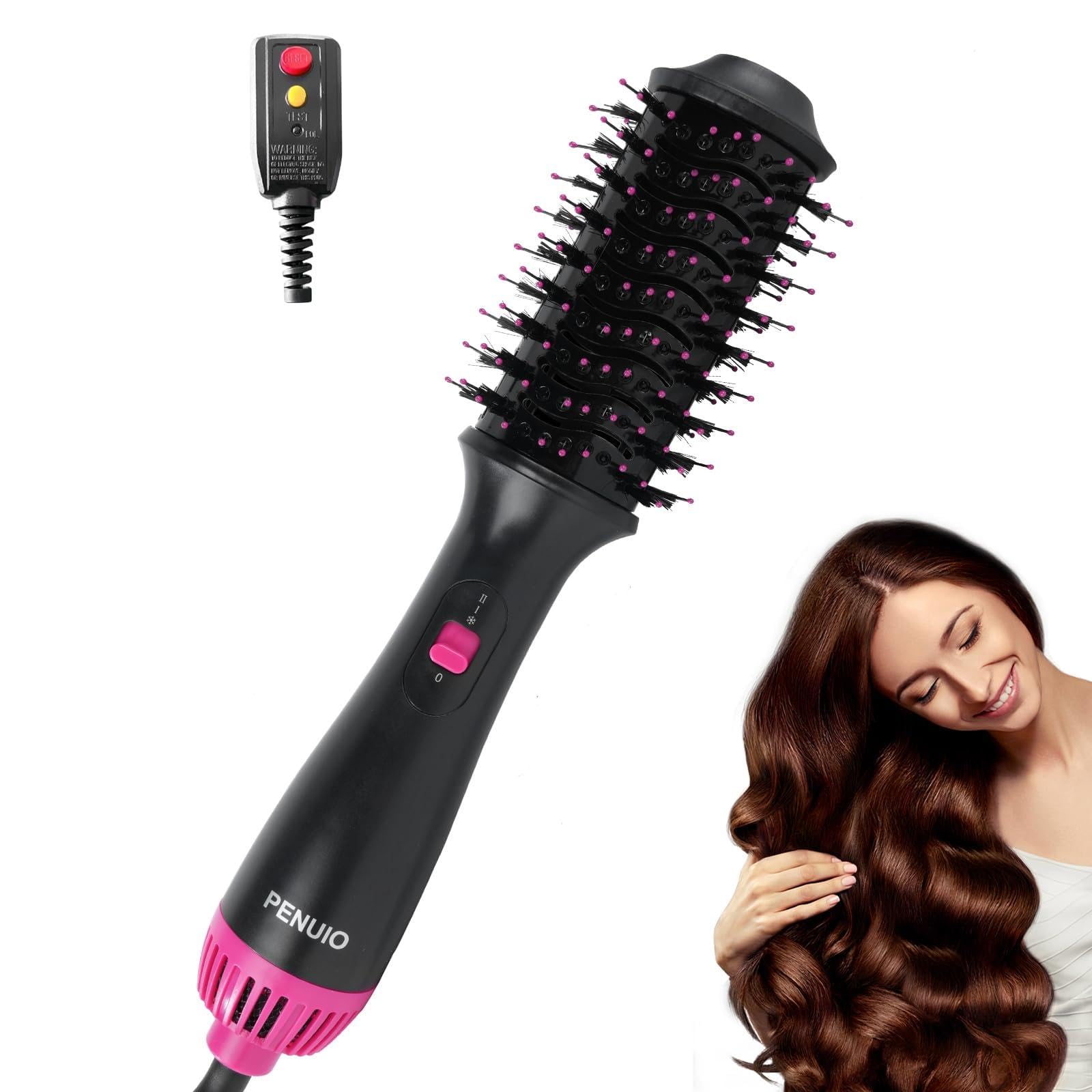 PENUIO hair dryer brush with oval barrel for salon-smooth blowouts quickly