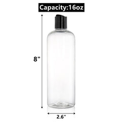 Peohud 16oz clear bottles dispensing disc-top for precise, mess-free lotions.