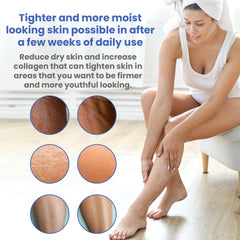 PeptideLabz copper peptide body lotion application hand demonstrates easy daily use.