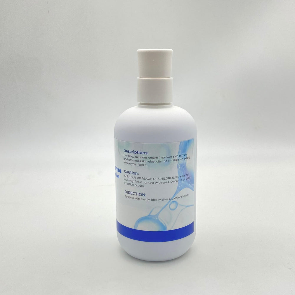 PeptideLabz copper peptide body lotion jojoba seed extract for conditioning.