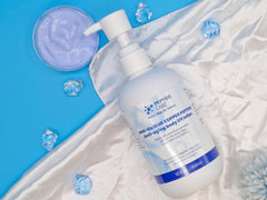 PeptideLabz copper peptide body lotion spread-on-skin delivers smooth hydration.