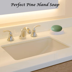 Perdy Good Lightfoot Pine Soap closeup highlights natural ingredients and pine aroma.