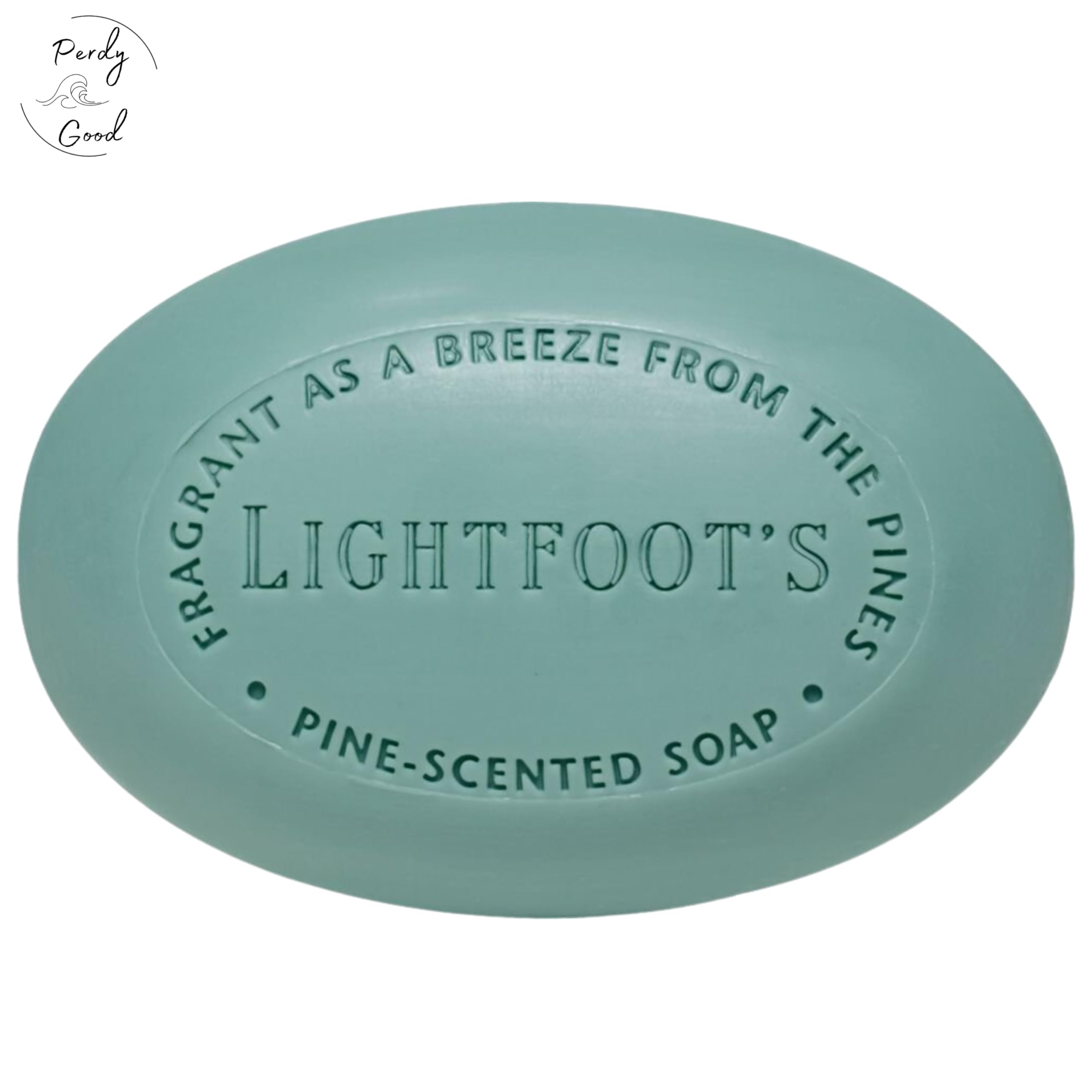 Perdy Good Pine Soap in use on hands demonstrates refreshing pine scent daily ritual.