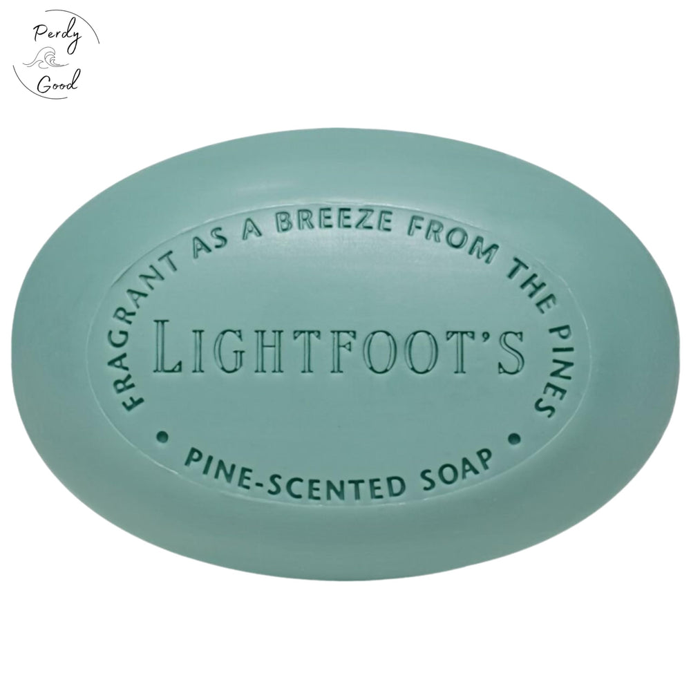Perdy Good Pine Soap in use on hands demonstrates refreshing pine scent daily ritual.