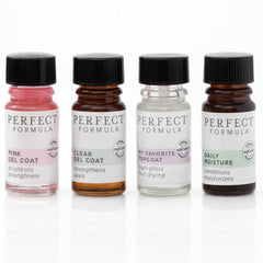 Perfect Formula Nail Essentials Kit Pink Gel Coat strengthens nails with natural glow