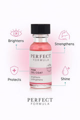 Perfect Formula Pink Gel Coat nails with a glossy pink finish and chip-resistant shine.