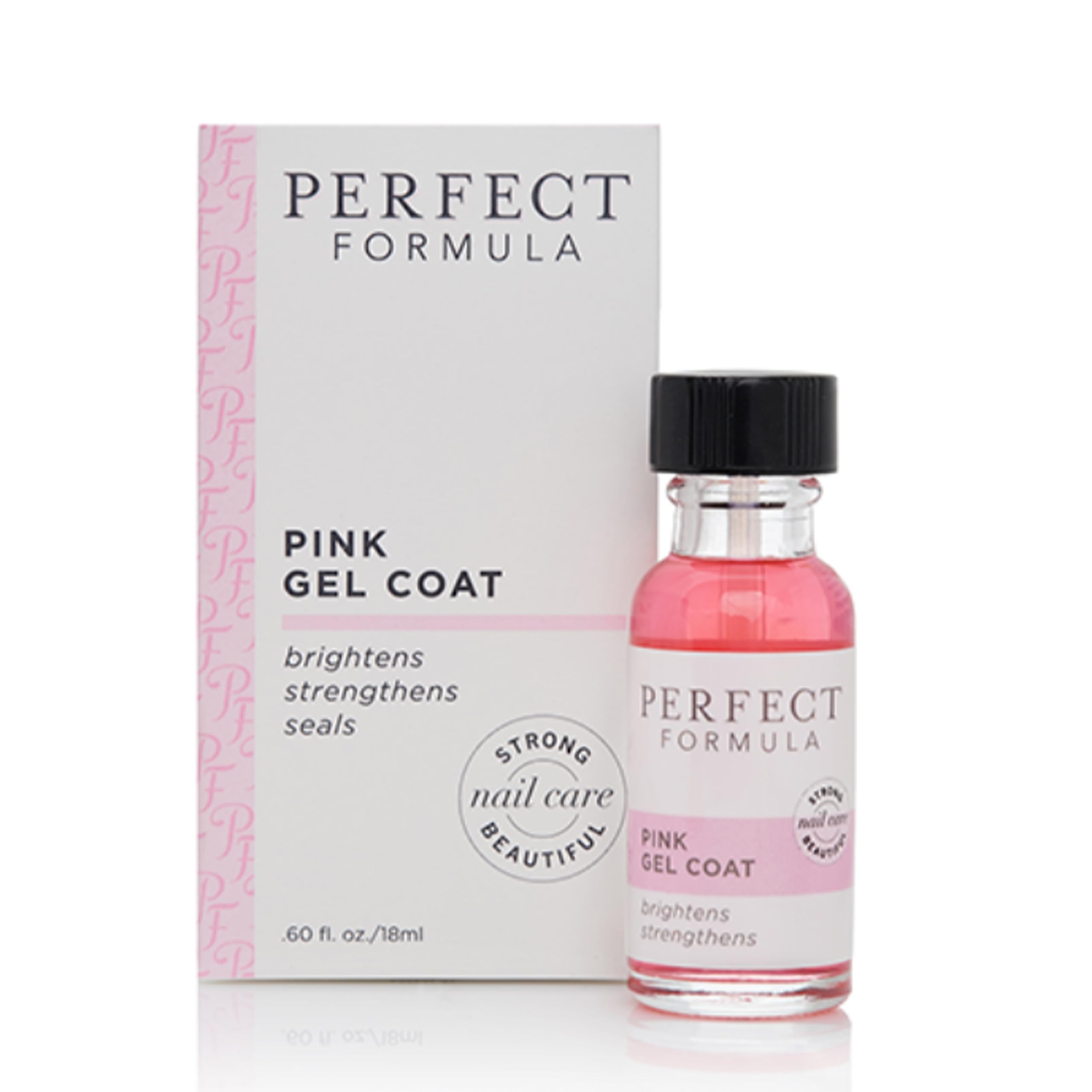 Perfect Formula Pink Gel Coat top coat seals color for longer wear.