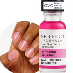 Perfect Formula Ruby Pink Gel Coat brush-application demonstrates precise, even color.