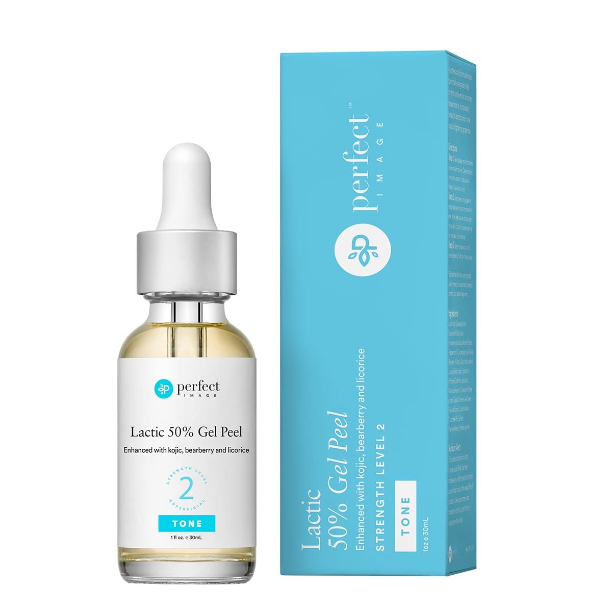 Perfect Image Lactic 50% Gel Peel bottle for at-home exfoliation and brightening