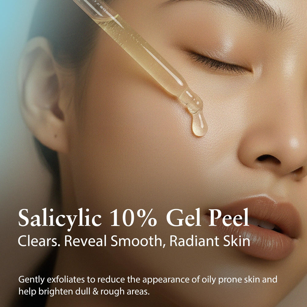 Perfect Image Salicylic 10% Gel Peel application demonstrates routine breakout management.