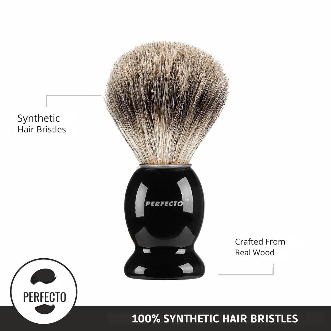 Perfecto durable shaving brush built to last through daily use.