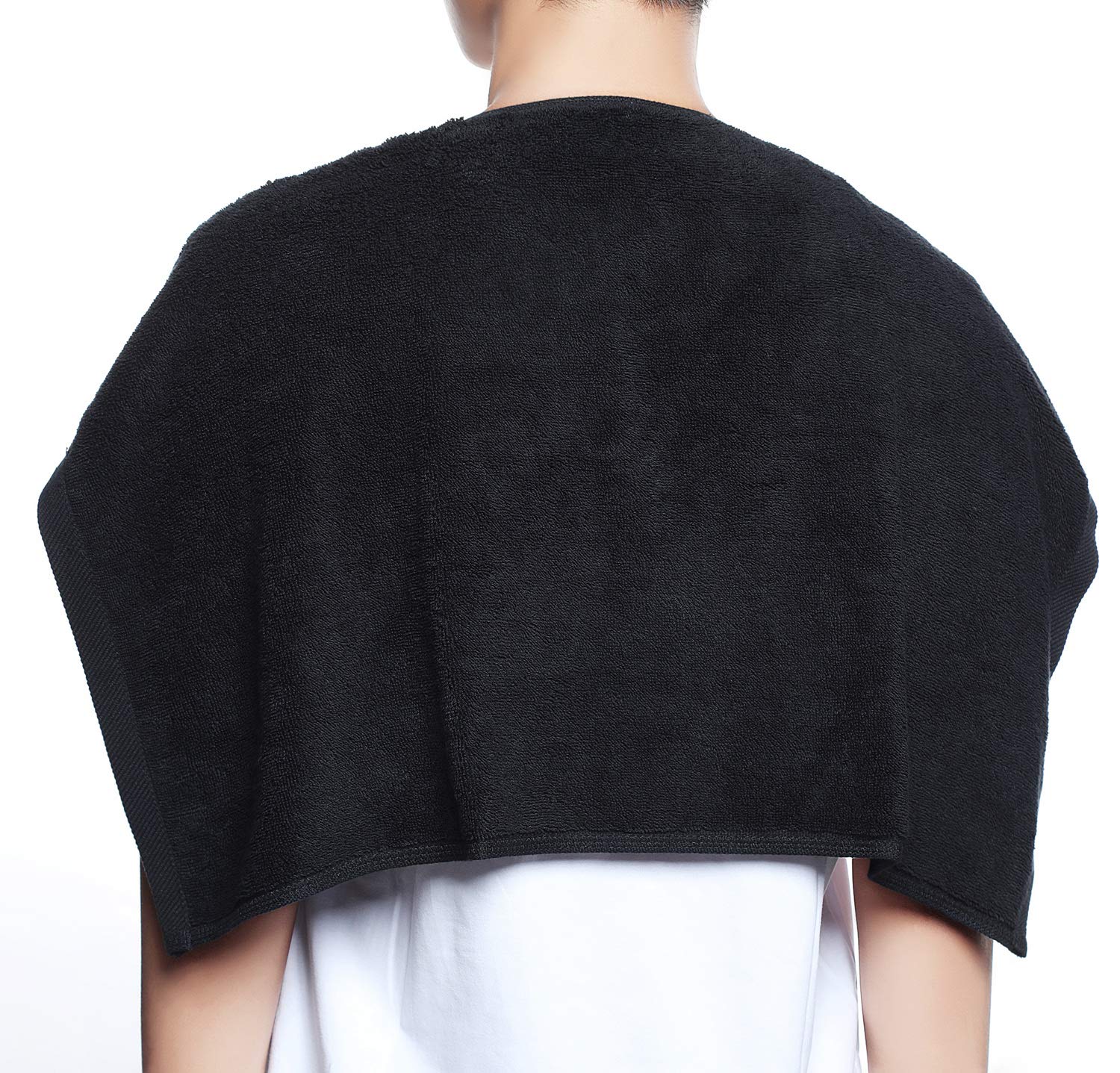 PERFEHAIR Black Salon Towels two-pack on a clean counter suggests quick-drying use.