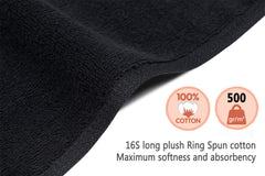 PERFEHAIR Towels hanging by a sink demonstrate easy laundry care and color-safe washing.