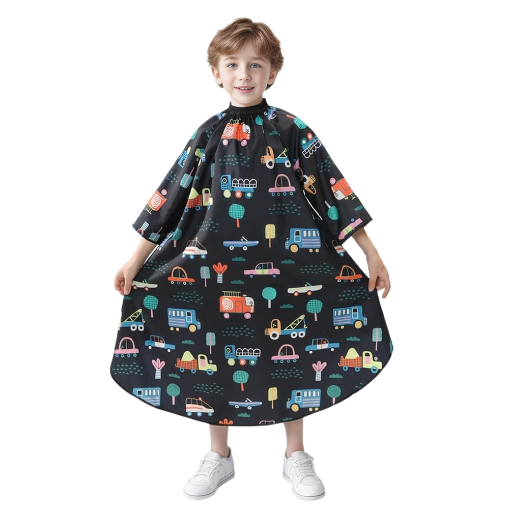 Perfehair Kids Cape Cars Print—mess-free haircuts at home with playful design.