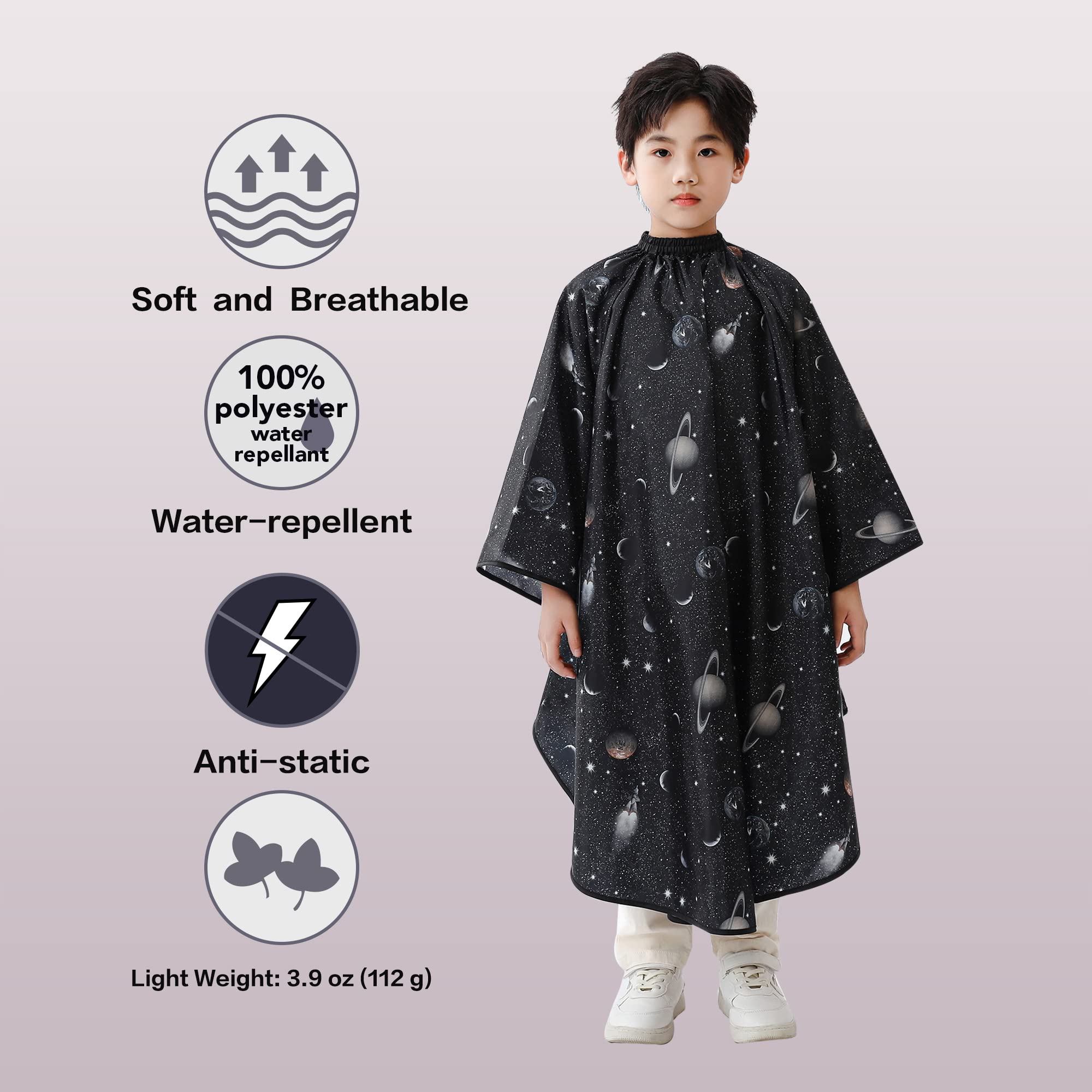 PERFEHAIR space-print design keeps kids engaged during haircut.