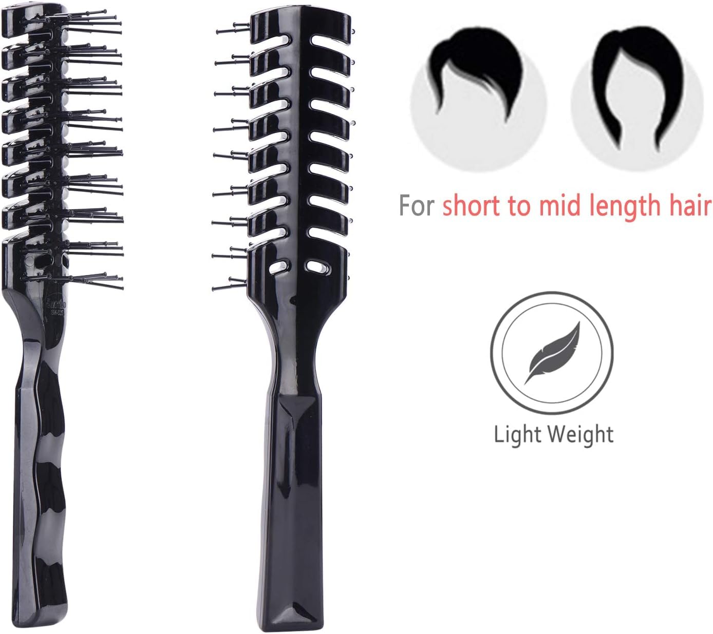 PERFEHAIR mens vented hair brush lightweight design easy to handle during styling