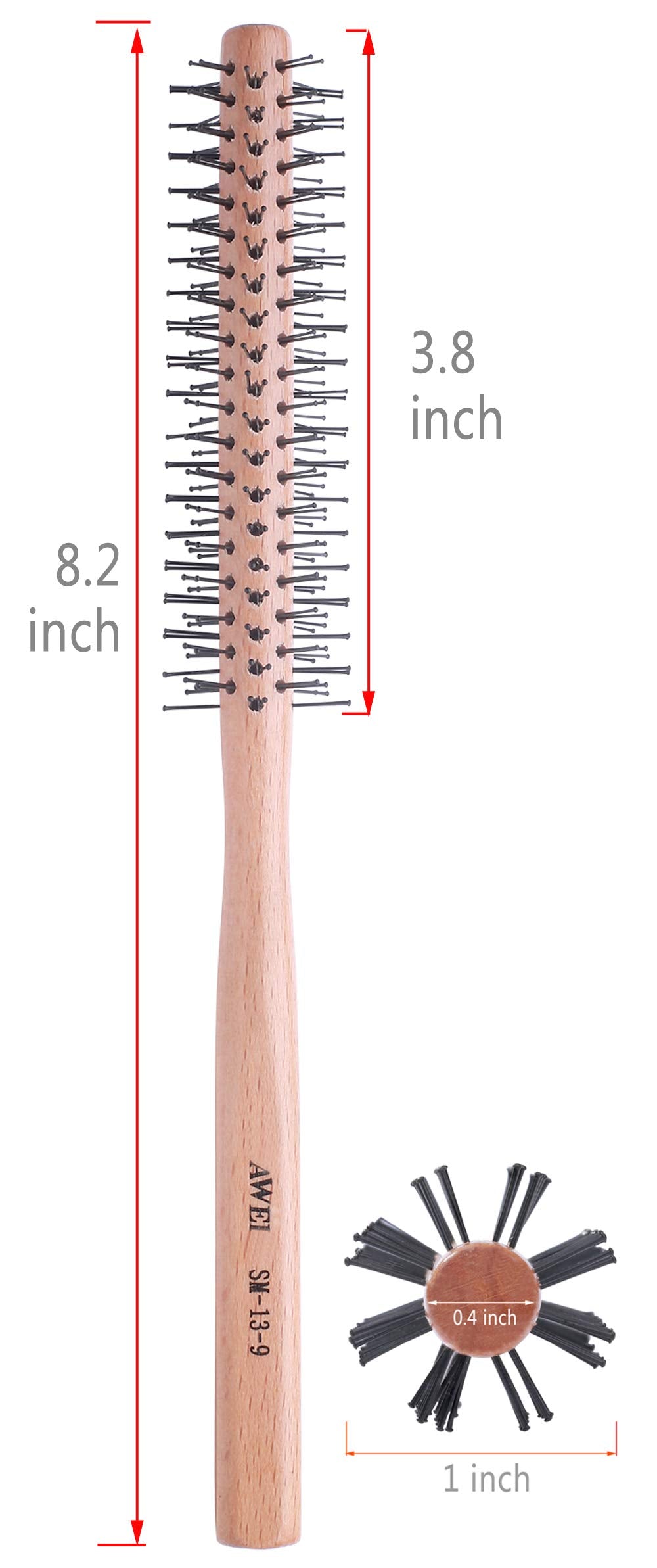 PERFEHAIR mini quiff roller brush for bangs adds precise volume