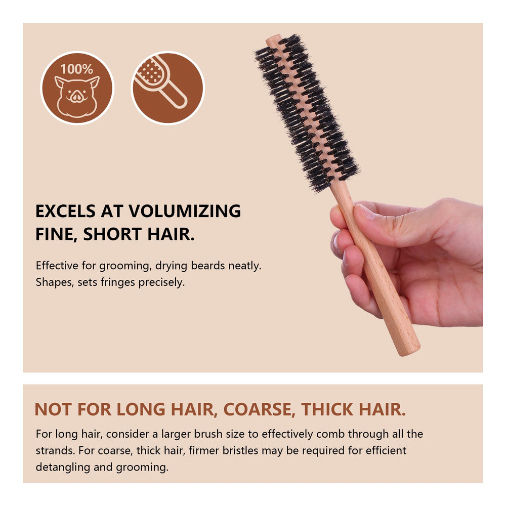 PERFEHAIR compact round brush helps manage bangs and fine hair styling