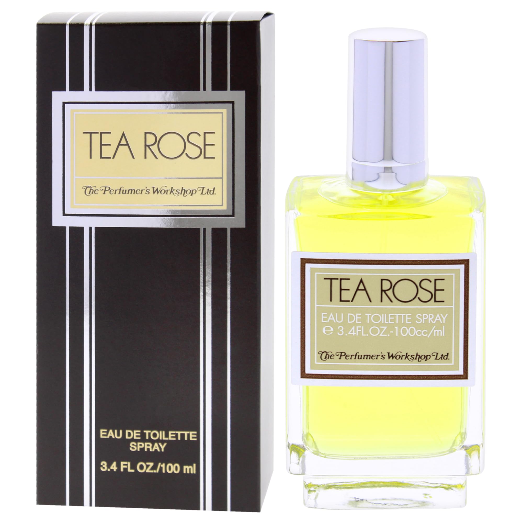 Perfumer's Workshop Tea Rose packaging showcases premium EDT quality and elegance