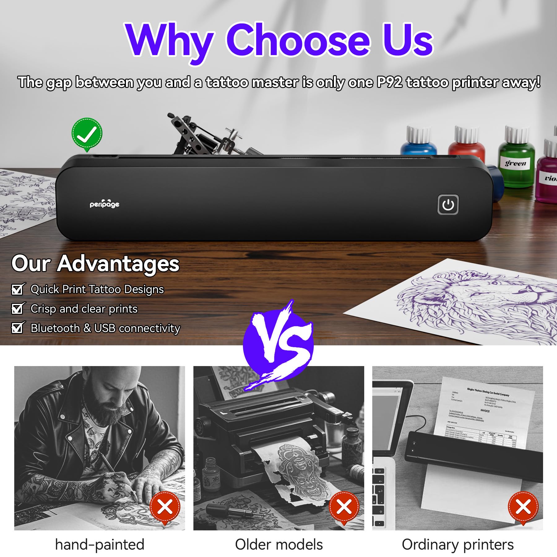 PeriPage P92 app interface simplifies template access and personal design printing