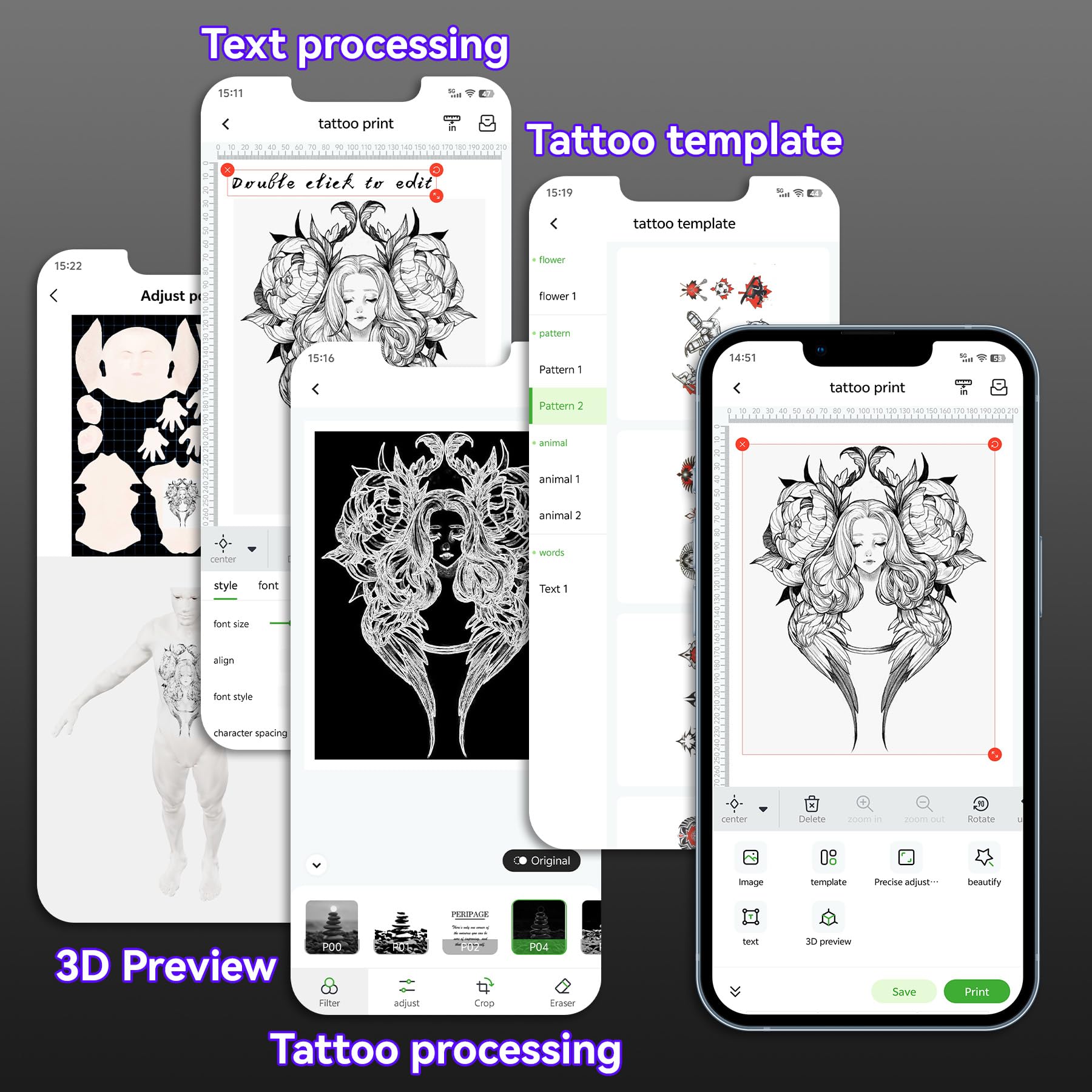 PeriPage P92 compact-size device fits in a bag for portable tattoo workflow