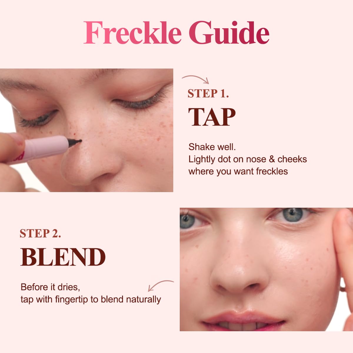Peripera Freckle Pen handheld usability supports quick sun-kissed daily look