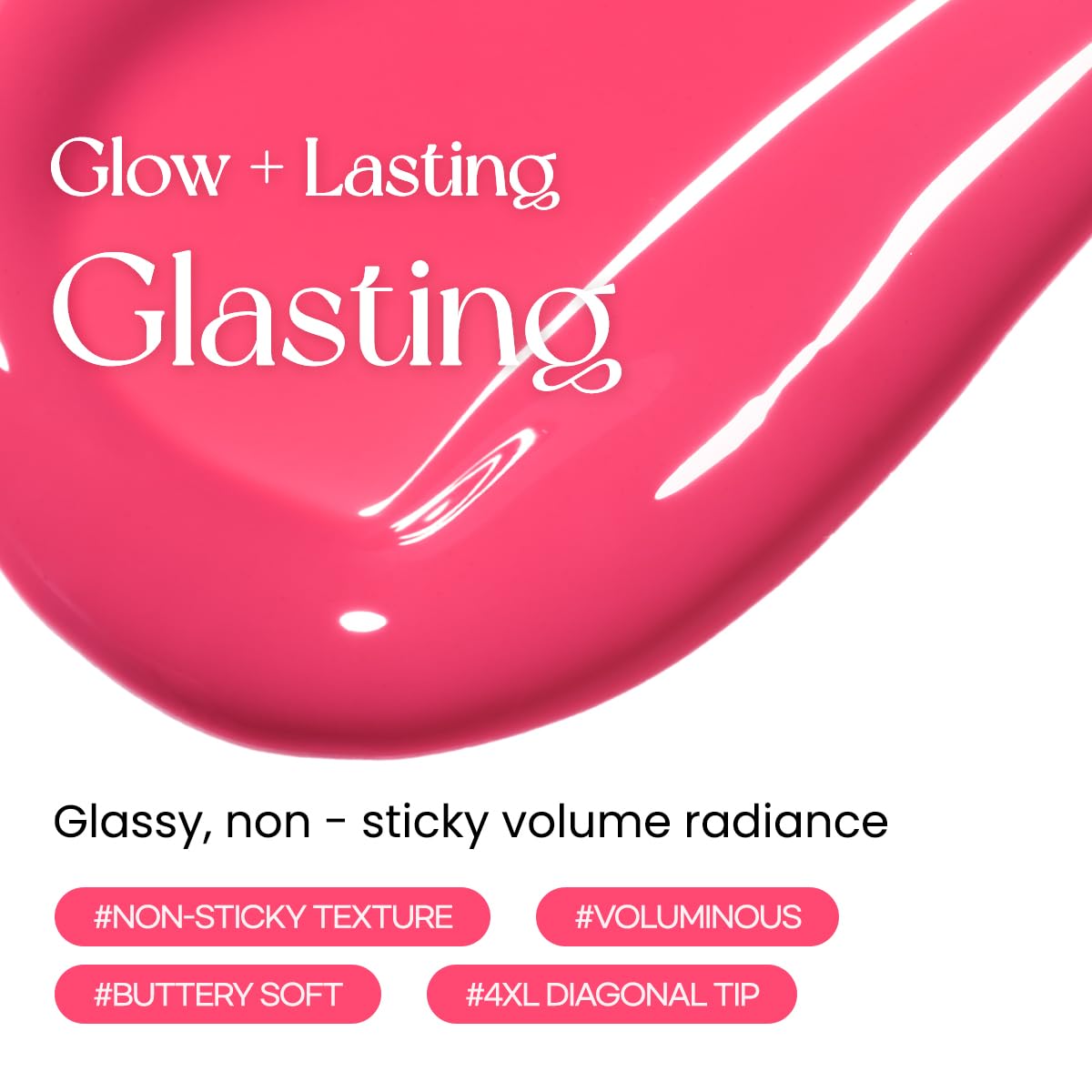 Peripera Ink Glasting Lip Gloss close-up highlighting glassy finish and vibrant pigment