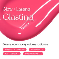 Peripera Ink Glasting Lip Gloss close-up highlighting glassy finish and vibrant pigment