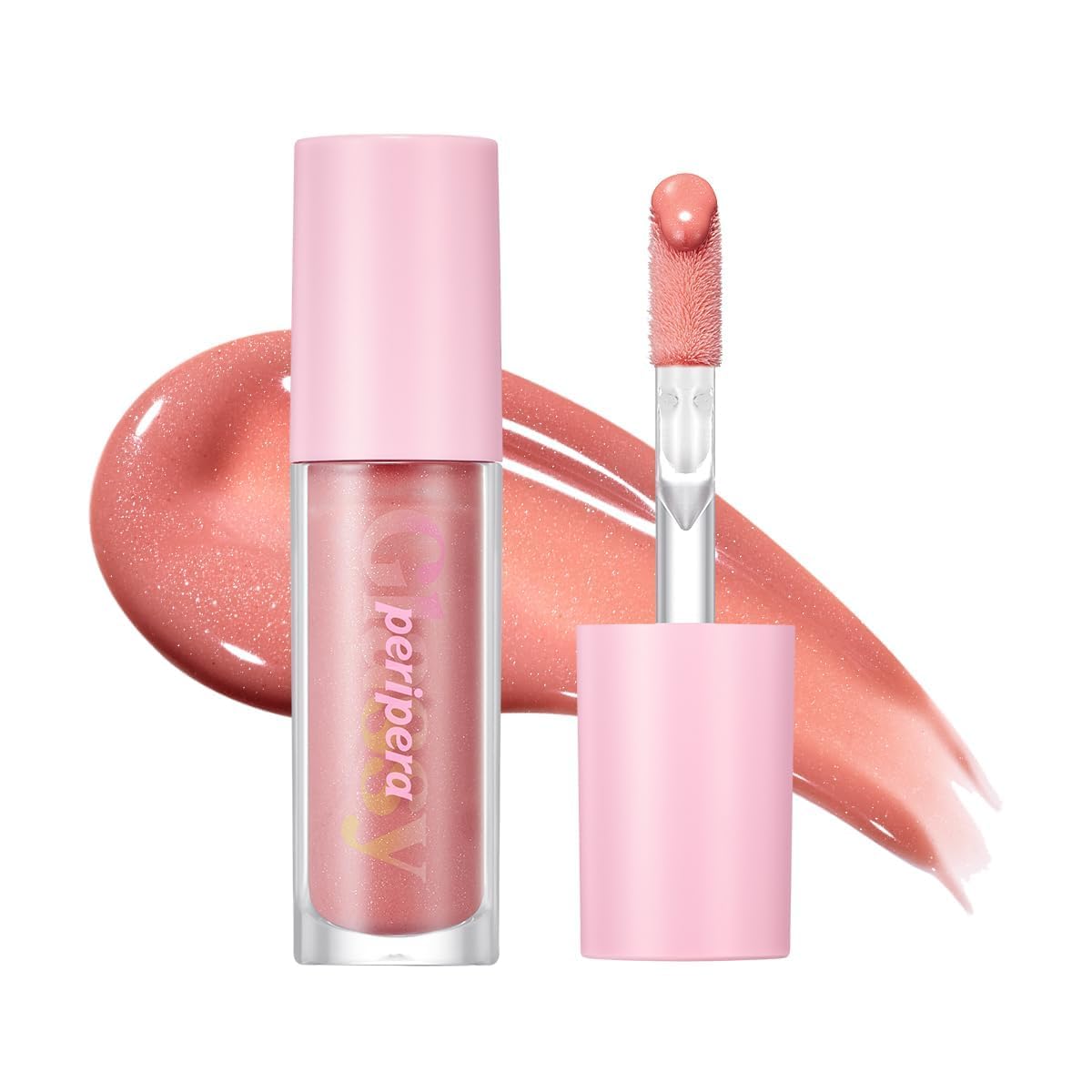 Peripera Ink Glasting Lip Gloss 4XL wand applies smooth, glassy shine.
