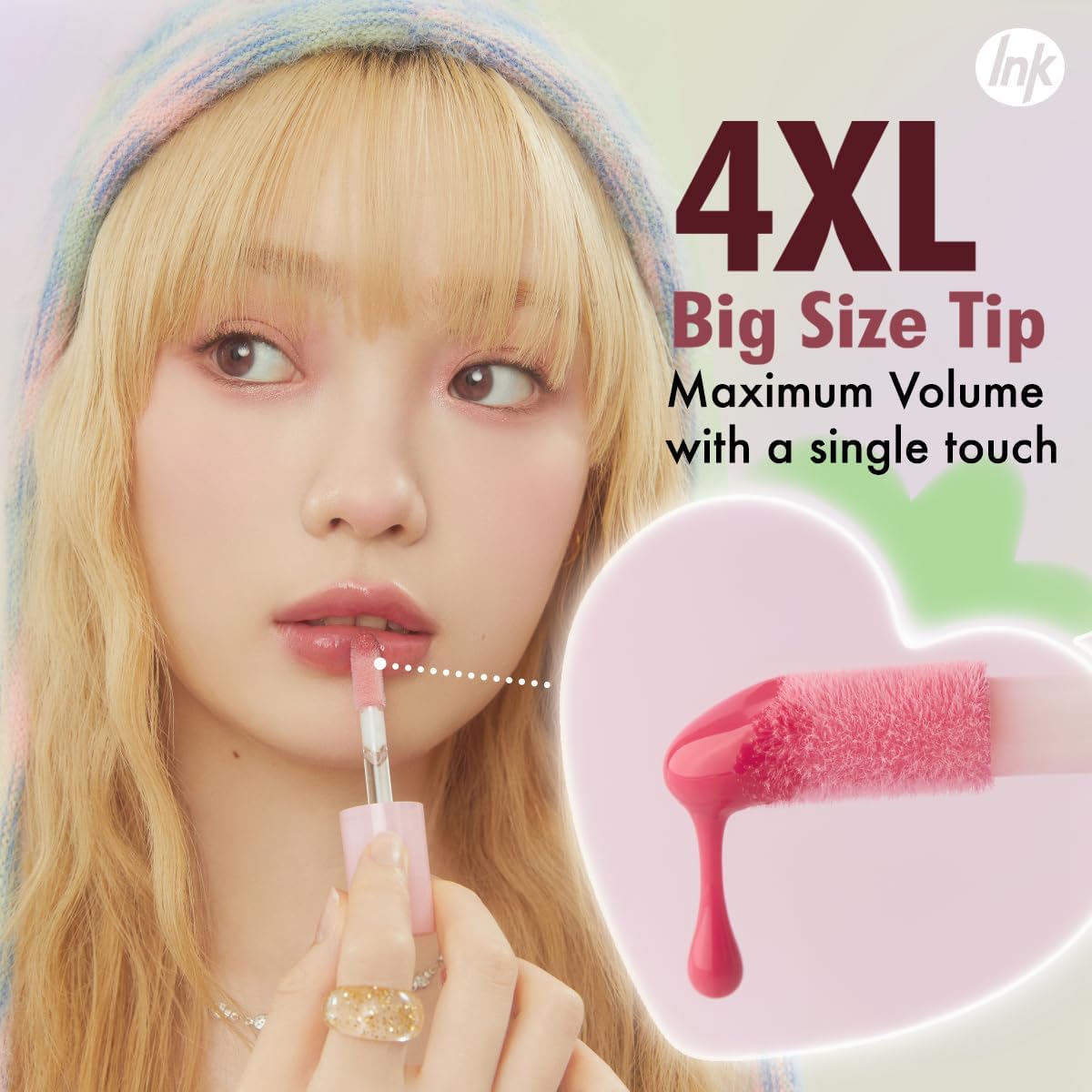 Peripera Ink Glasting Lip Gloss Berry Best enriched with Mango Olive Jojoba oils for nourished lips.