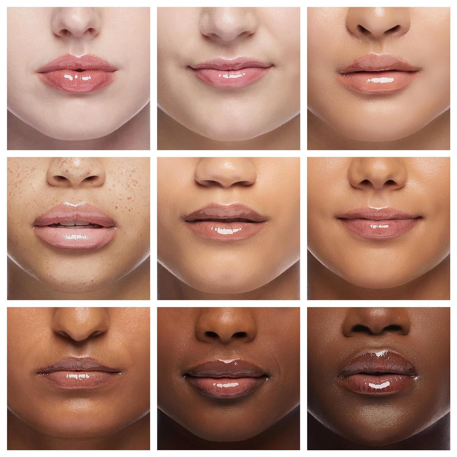 Peripera Ink Glasting Lip Gloss closeup lips with glassy fullness.