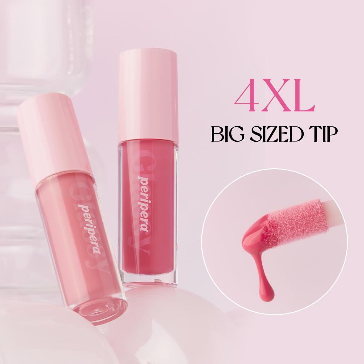 Peripera Ink Glasting Lip Gloss mango-olive-jojoba oils moisturize and smooth lip texture.