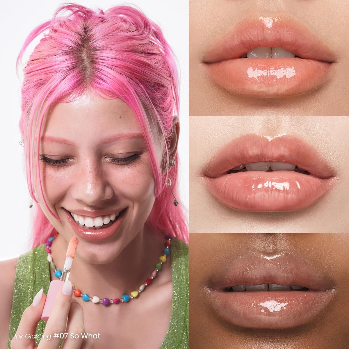 Peripera Ink Glasting Lip Gloss contains mango, olive, jojoba oils.