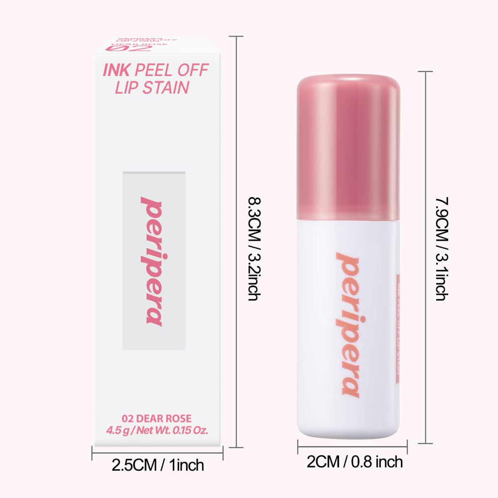 Peripera lip stain leaves natural lasting color that washes clean.