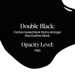 Perma Blend Double Black swatch on skin showing true color