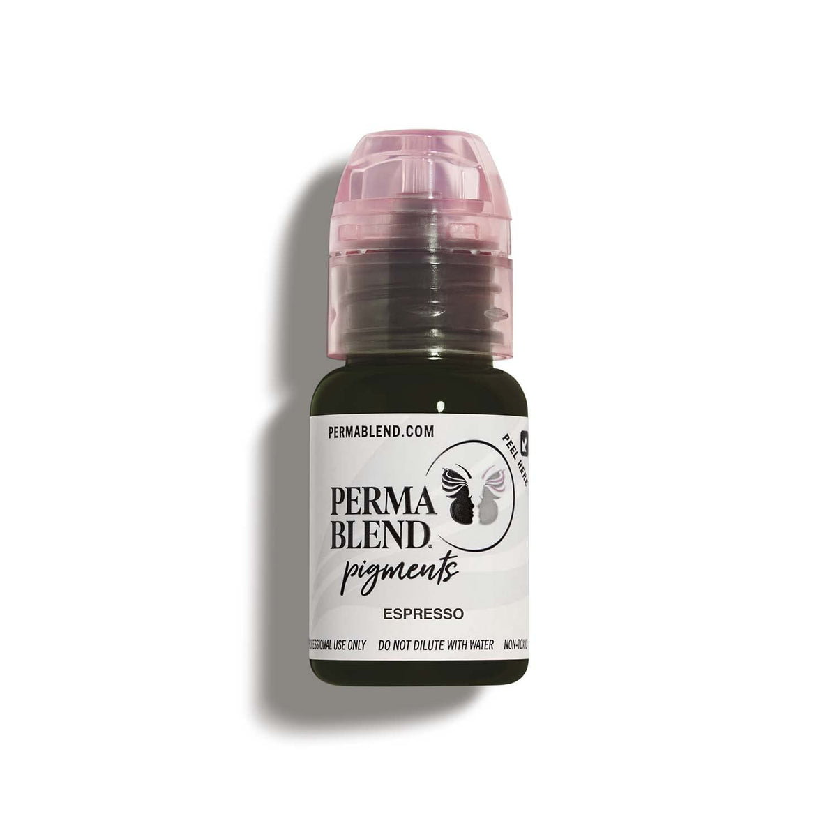Perma Blend Espresso Brown pigment jar for precise microblading color.