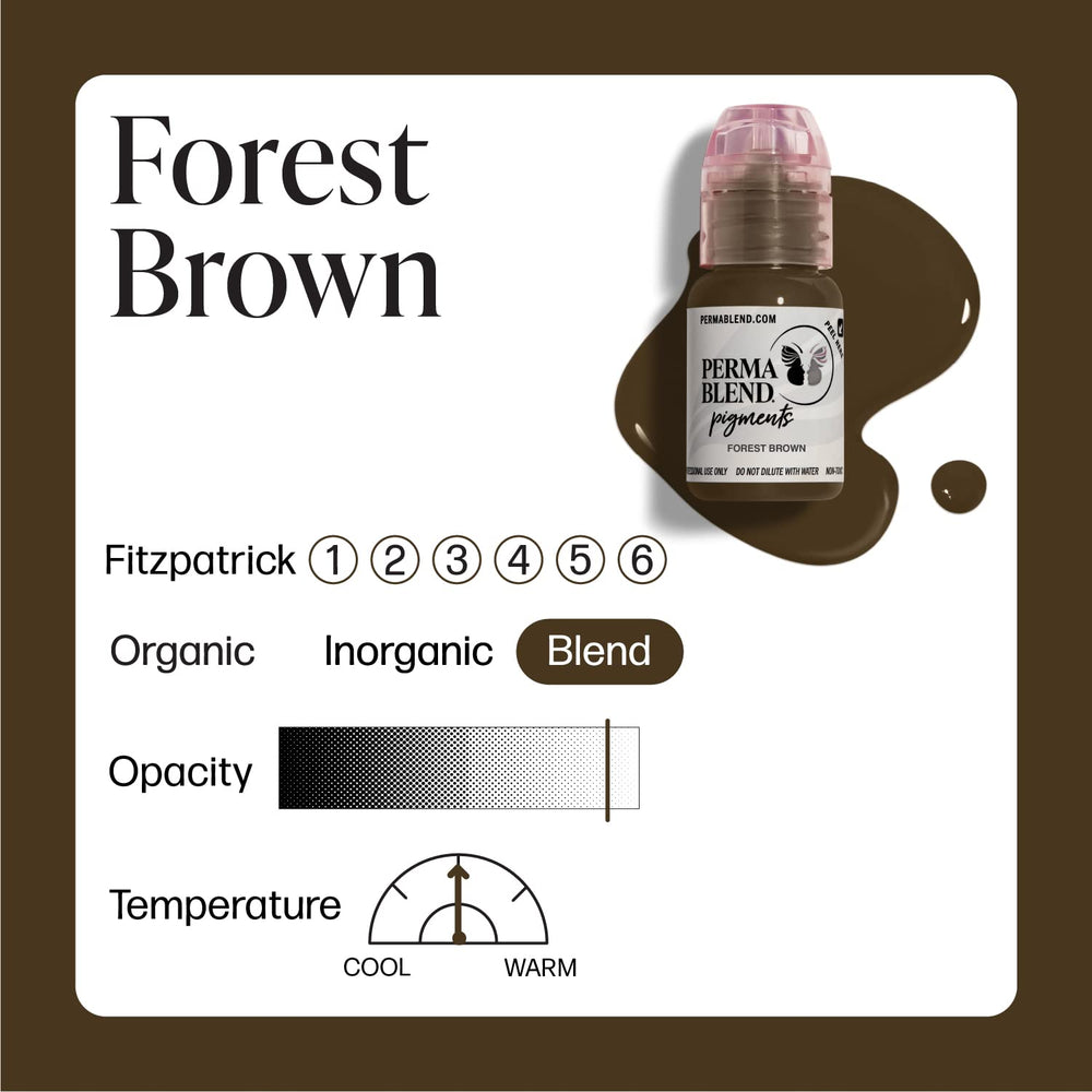 Perma Blend Forest Brown eyeliner application view demonstrates precise microblading strokes