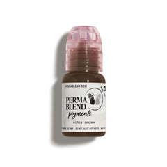 Perma Blend Forest Brown microblading ink bottle closeup showing long-lasting eyeliner color