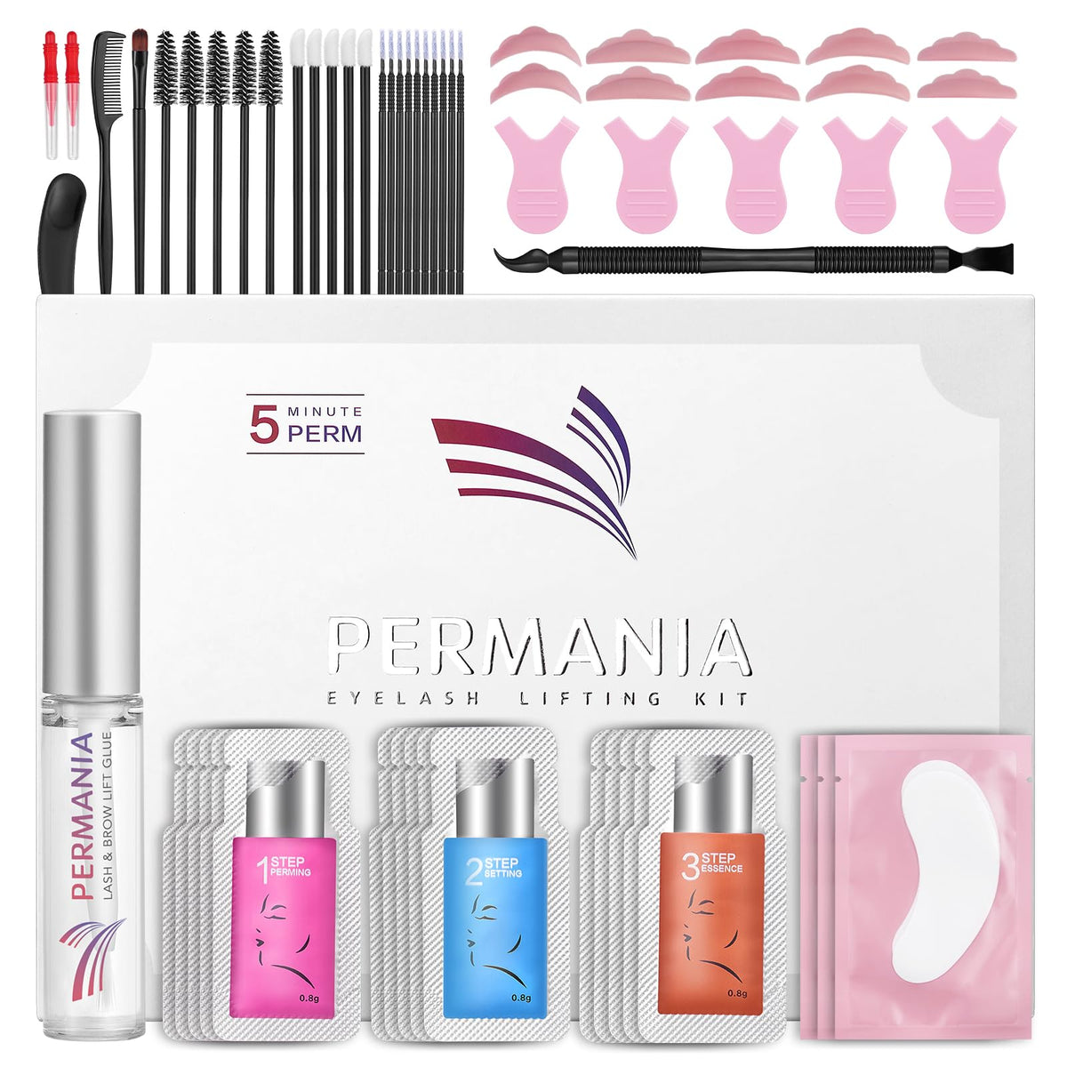 PERMANIA lash lift kit box ready for at-home treatment.